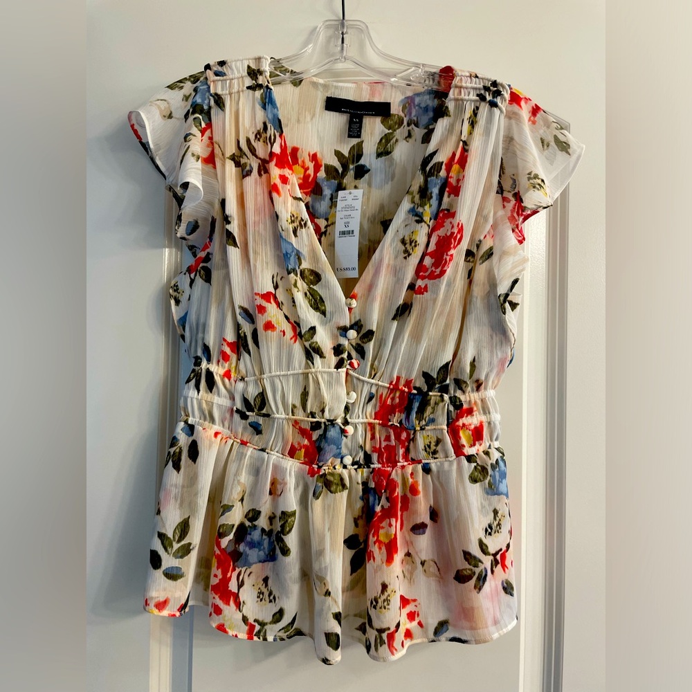 NWT floral peplum top